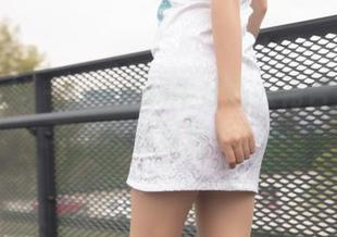 梦丝女神 - 小允儿的牛仔连衣裙合集，敢不敢来看看这背影？